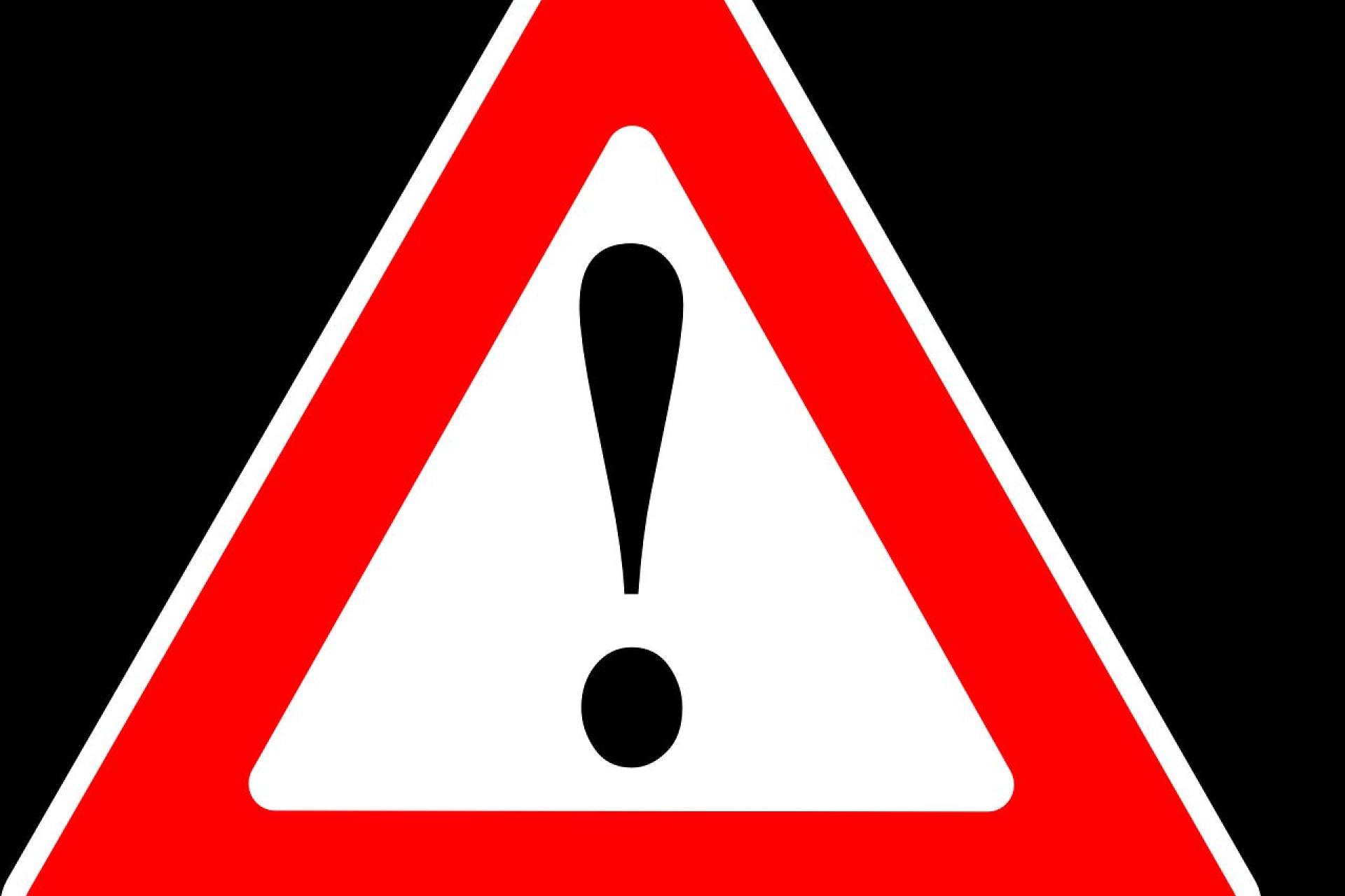 Hinweisschild Achtung!