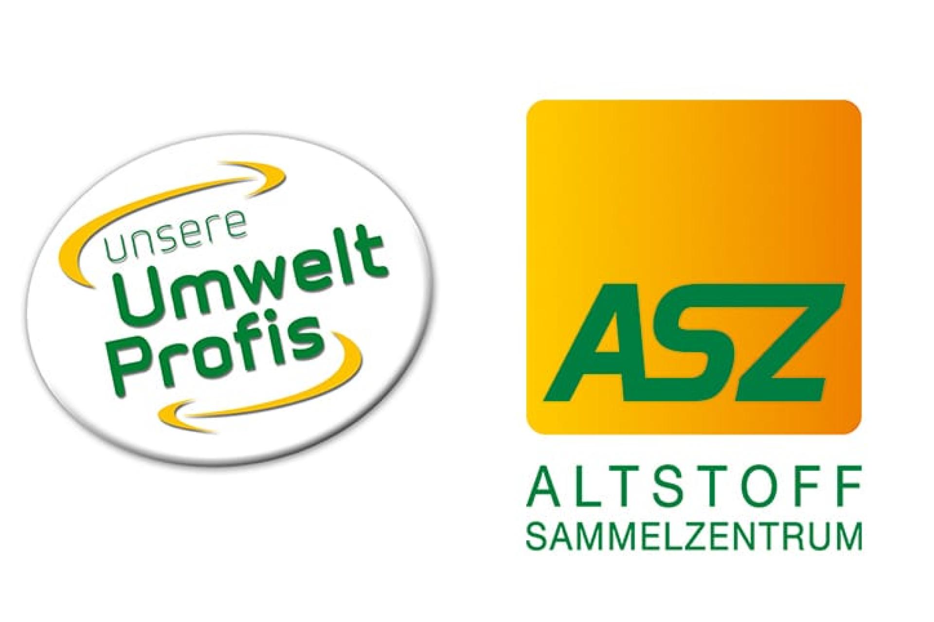 Logo Altstoffsammelzentrum und "Unsere Umweltprofis"