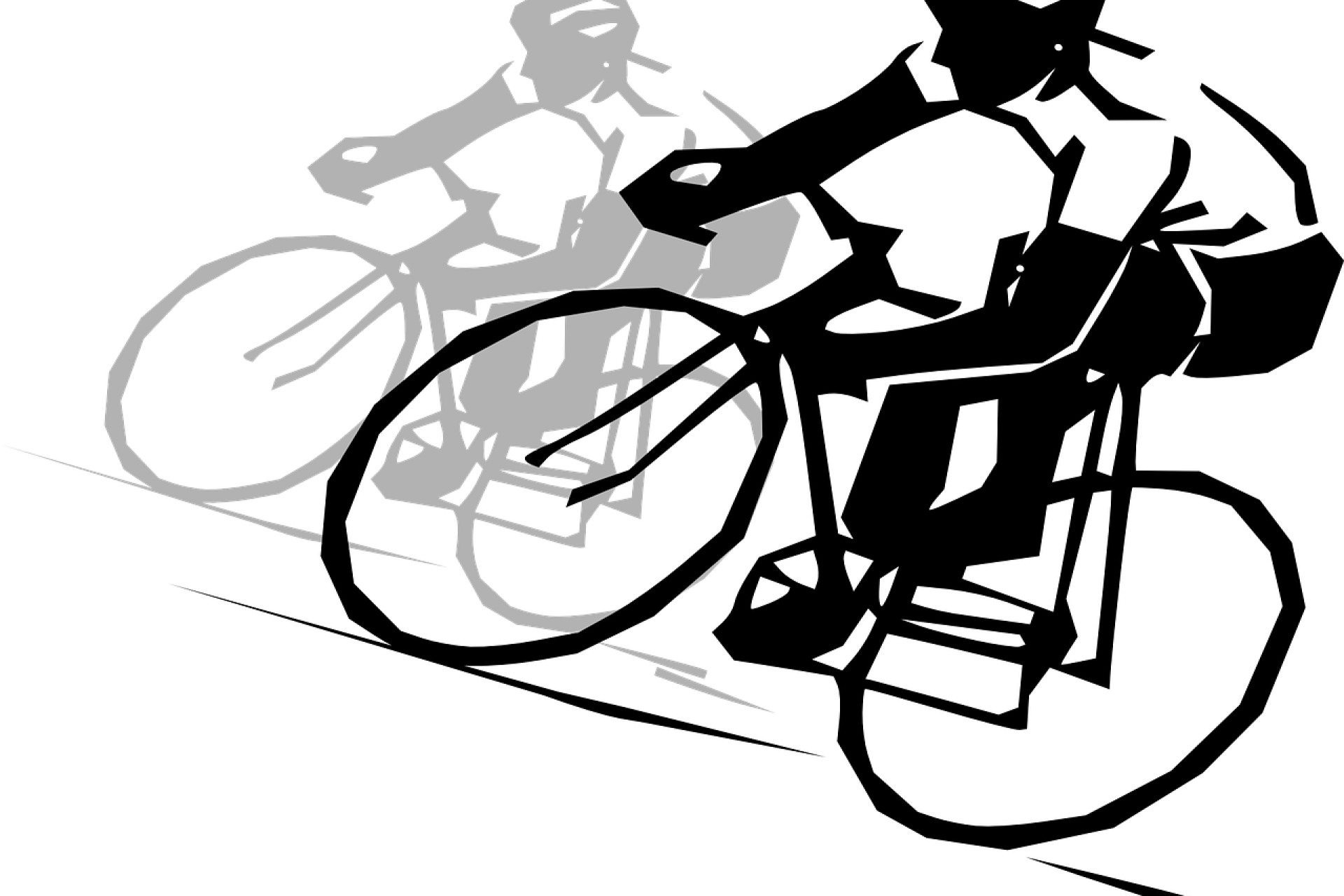 Illustration eines Rennradfahrers