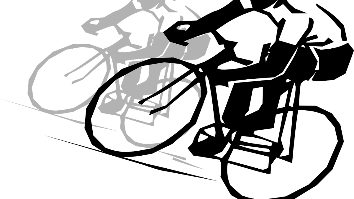 Illustration eines Rennradfahrers